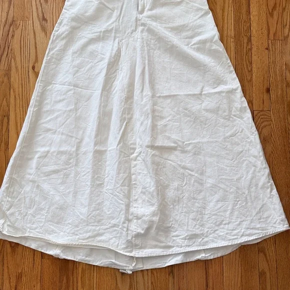Farm Rio sz L 100% Cotton Elegant White Maxi Jean Skirt a line great condition - Picture 2 of 8